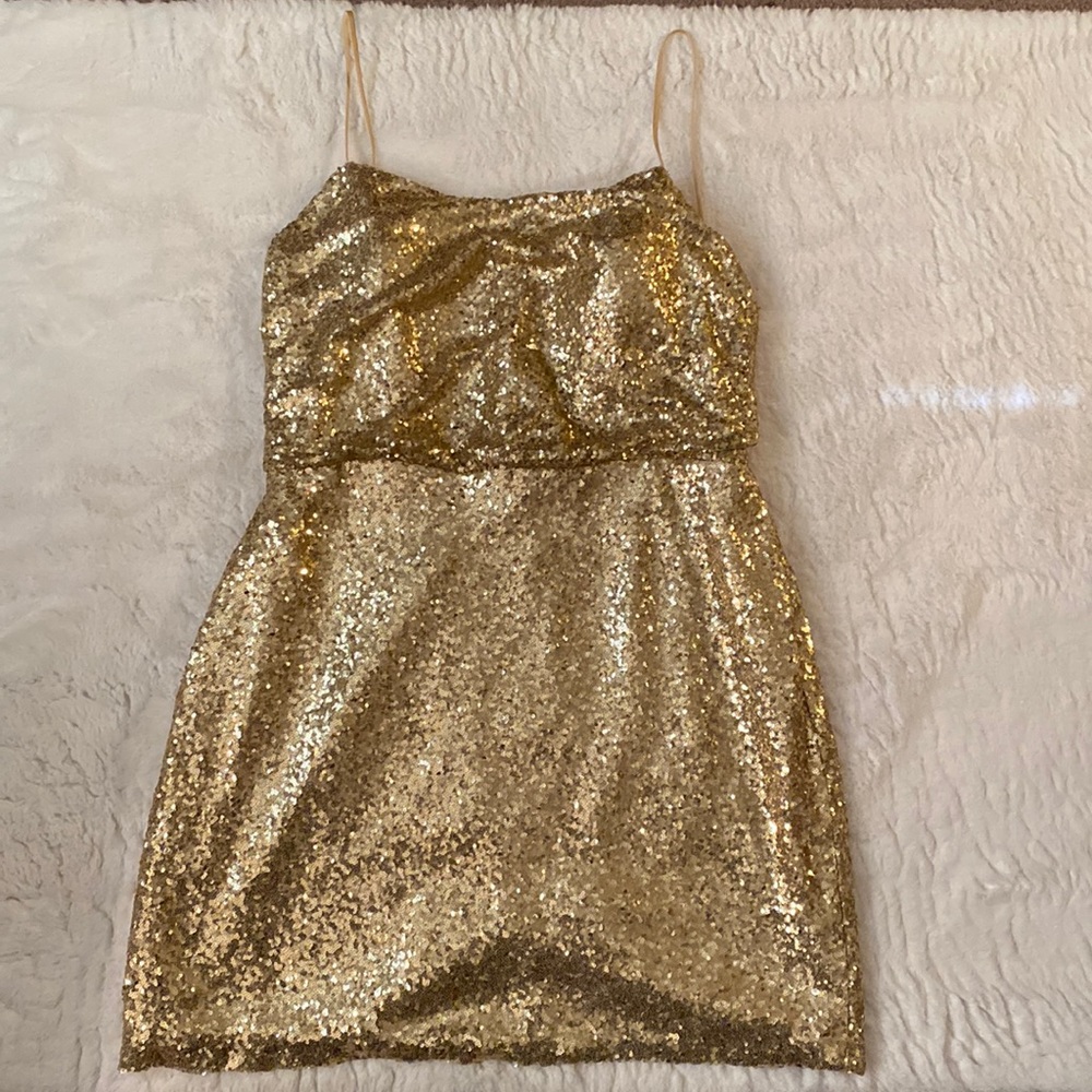 Gold Sequin Dress